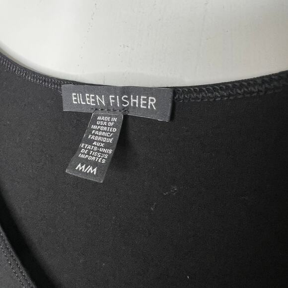 Eileen Fisher Black Sleeveless Jersey Midi Dress Size M - Picture 4 of 6